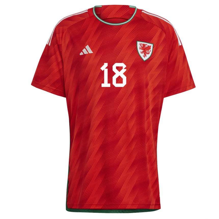 Børn Wales Kylie Nolan #18 Rød Hjemmebane Spillertrøjer 22-24 Trøje T-shirt