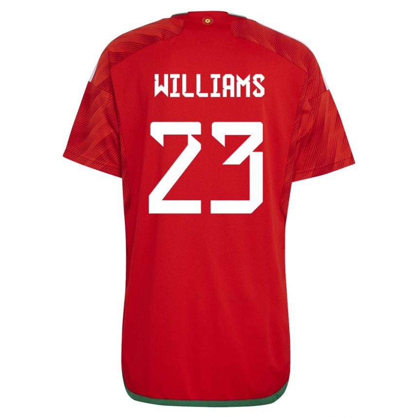 Børn Wales Chloe Williams #23 Rød Hjemmebane Spillertrøjer 22-24 Trøje T-shirt