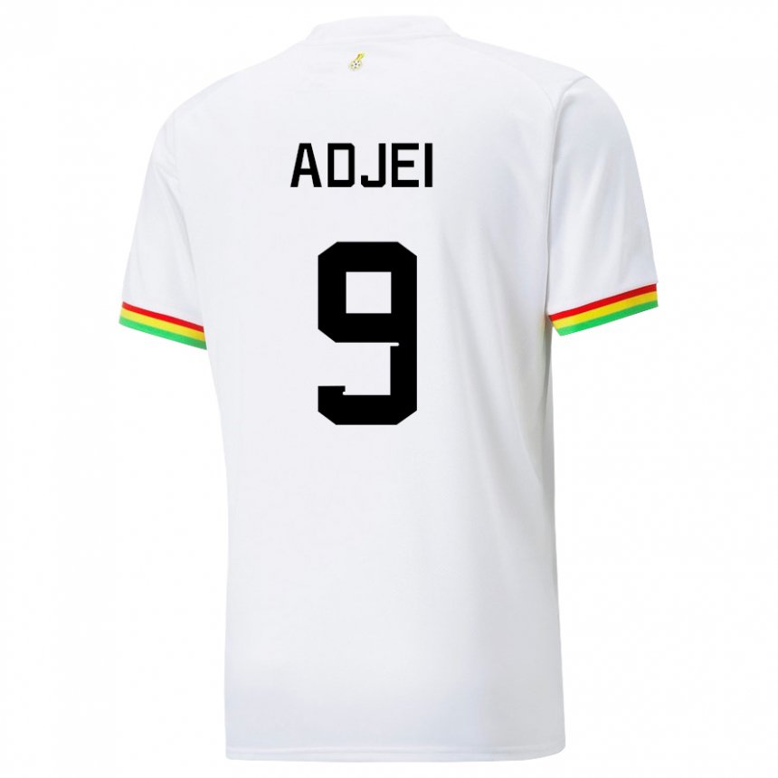 Børn Ghanas Vivian Adjei #9 Hvid Hjemmebane Spillertrøjer 22-24 Trøje T-shirt
