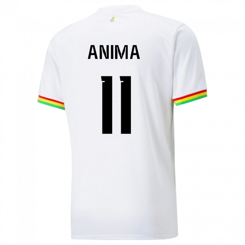 Børn Ghanas Naomi Anima #11 Hvid Hjemmebane Spillertrøjer 22-24 Trøje T-shirt