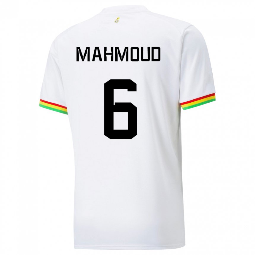 Børn Ghanas Mohaison Mahmoud #6 Hvid Hjemmebane Spillertrøjer 22-24 Trøje T-shirt