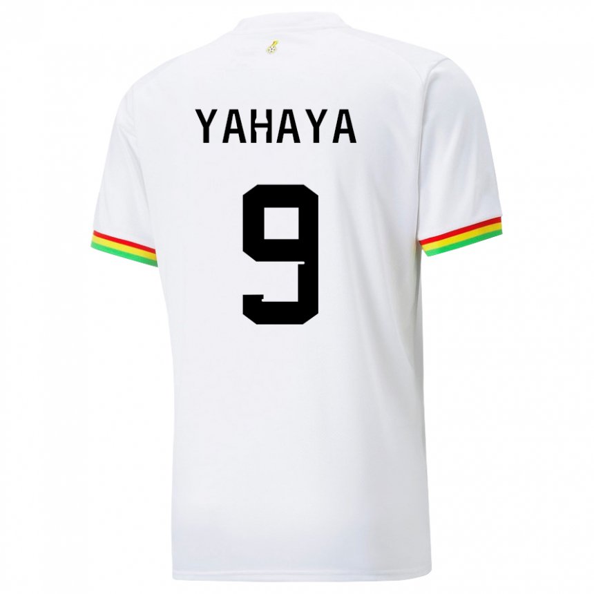 Børn Ghanas Mohammed Yahaya #9 Hvid Hjemmebane Spillertrøjer 22-24 Trøje T-shirt