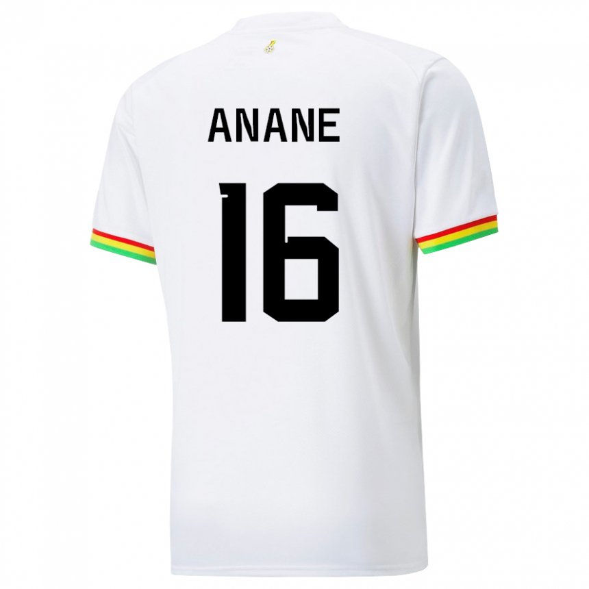 Børn Ghanas Vincent Anane #16 Hvid Hjemmebane Spillertrøjer 22-24 Trøje T-shirt