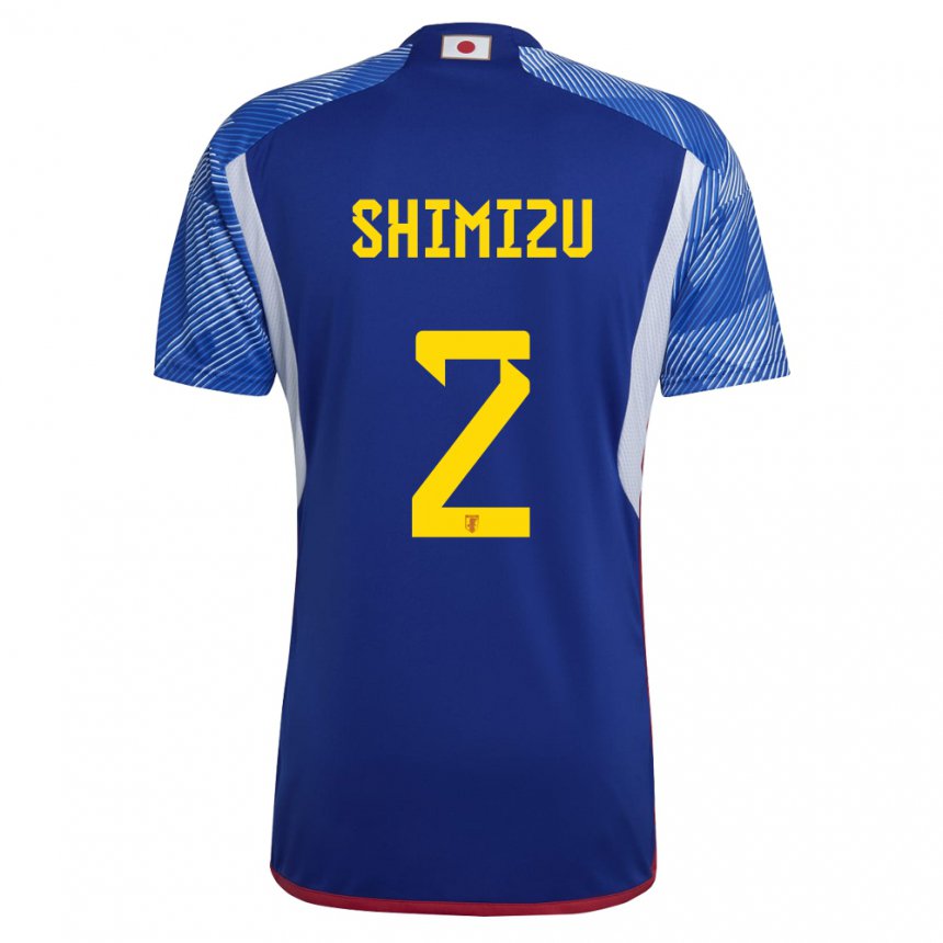 Børn Japans Risa Shimizu #2 Kongeblå Hjemmebane Spillertrøjer 22-24 Trøje T-shirt