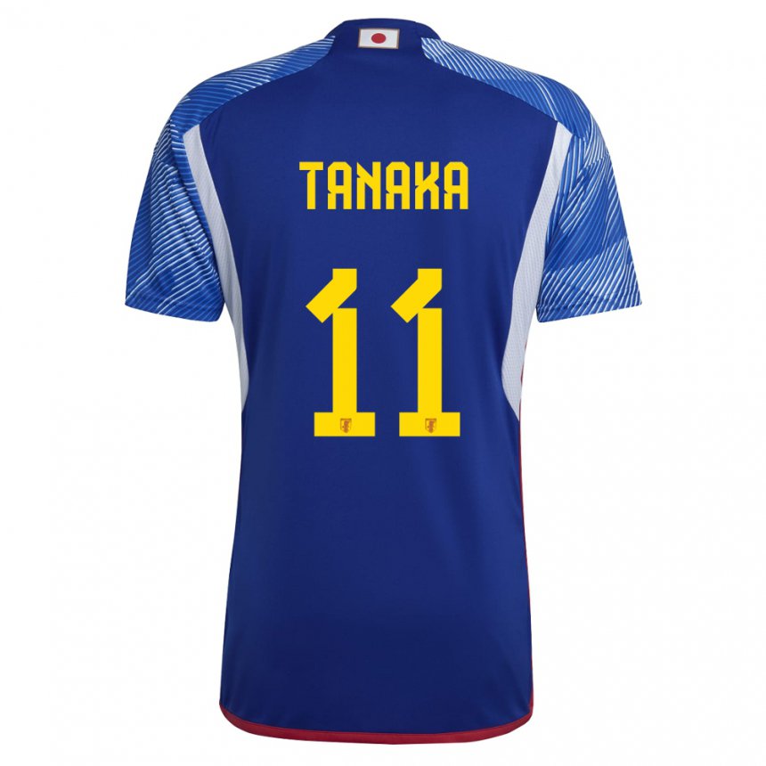 Børn Japans Mina Tanaka #11 Kongeblå Hjemmebane Spillertrøjer 22-24 Trøje T-shirt