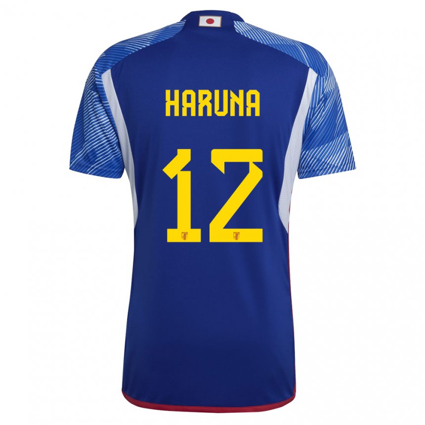 Børn Japans Ryusei Haruna #12 Kongeblå Hjemmebane Spillertrøjer 22-24 Trøje T-shirt