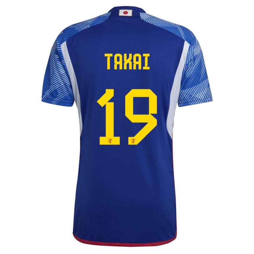 Børn Japans Kota Takai #19 Kongeblå Hjemmebane Spillertrøjer 22-24 Trøje T-shirt