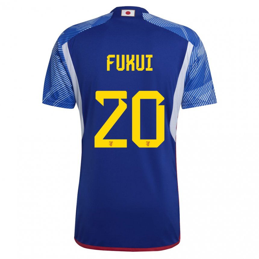 Børn Japans Taichi Fukui #20 Kongeblå Hjemmebane Spillertrøjer 22-24 Trøje T-shirt