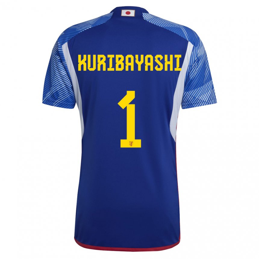 Børn Japans Hayato Kuribayashi #1 Kongeblå Hjemmebane Spillertrøjer 22-24 Trøje T-shirt