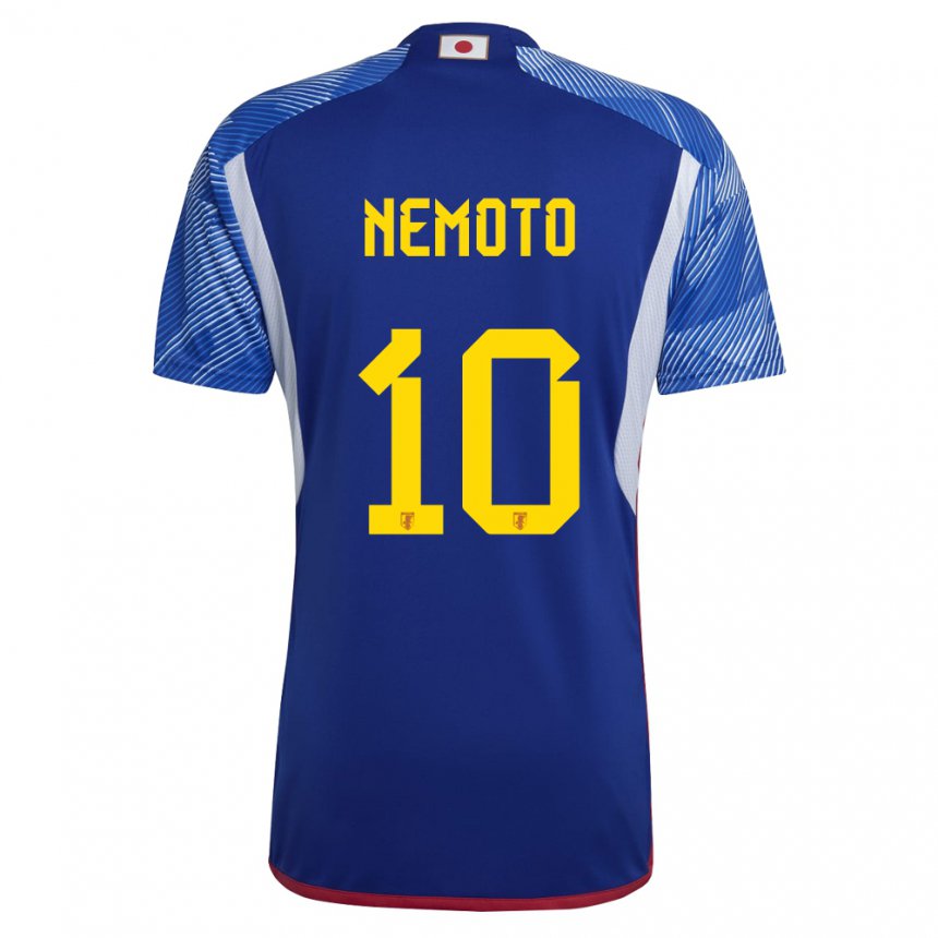 Børn Japans Kotaro Nemoto #10 Kongeblå Hjemmebane Spillertrøjer 22-24 Trøje T-shirt