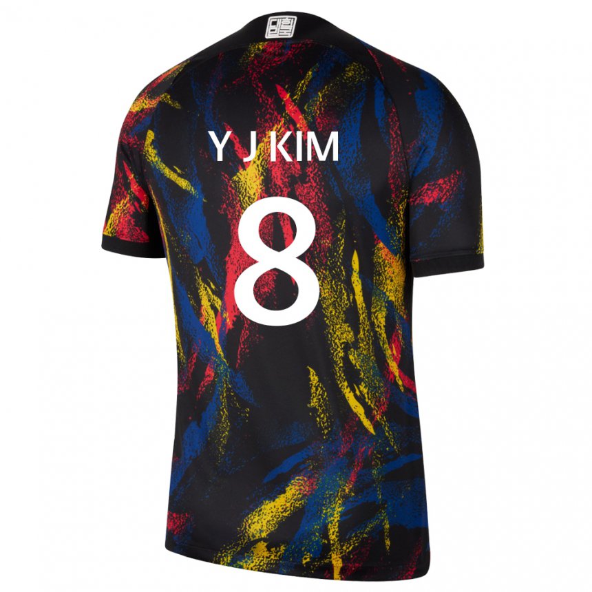 Børn Sydkoreas Kim Yun Ji #8 Flerfarvet Udebane Spillertrøjer 22-24 Trøje T-shirt