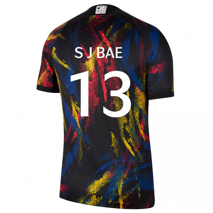 Børn Sydkoreas Bae Seo Joon #13 Flerfarvet Udebane Spillertrøjer 22-24 Trøje T-shirt