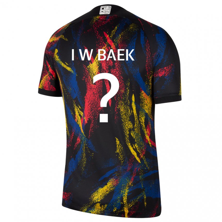 Børn Sydkoreas Baek In Woo #0 Flerfarvet Udebane Spillertrøjer 22-24 Trøje T-shirt