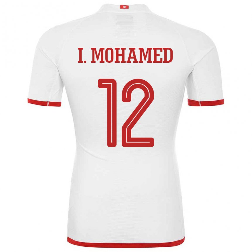 Børn Tunesiens Ibtissem Ben Mohamed #12 Hvid Udebane Spillertrøjer 22-24 Trøje T-shirt