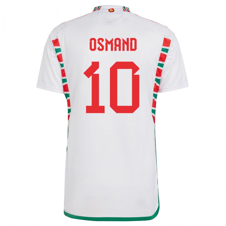 Børn Wales Callum Osmand #10 Hvid Udebane Spillertrøjer 22-24 Trøje T-shirt