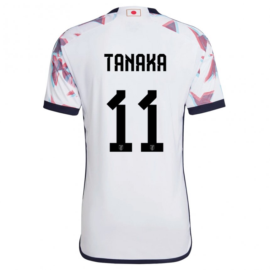 Børn Japans Mina Tanaka #11 Hvid Udebane Spillertrøjer 22-24 Trøje T-shirt