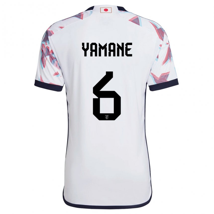 Børn Japans Riku Yamane #6 Hvid Udebane Spillertrøjer 22-24 Trøje T-shirt