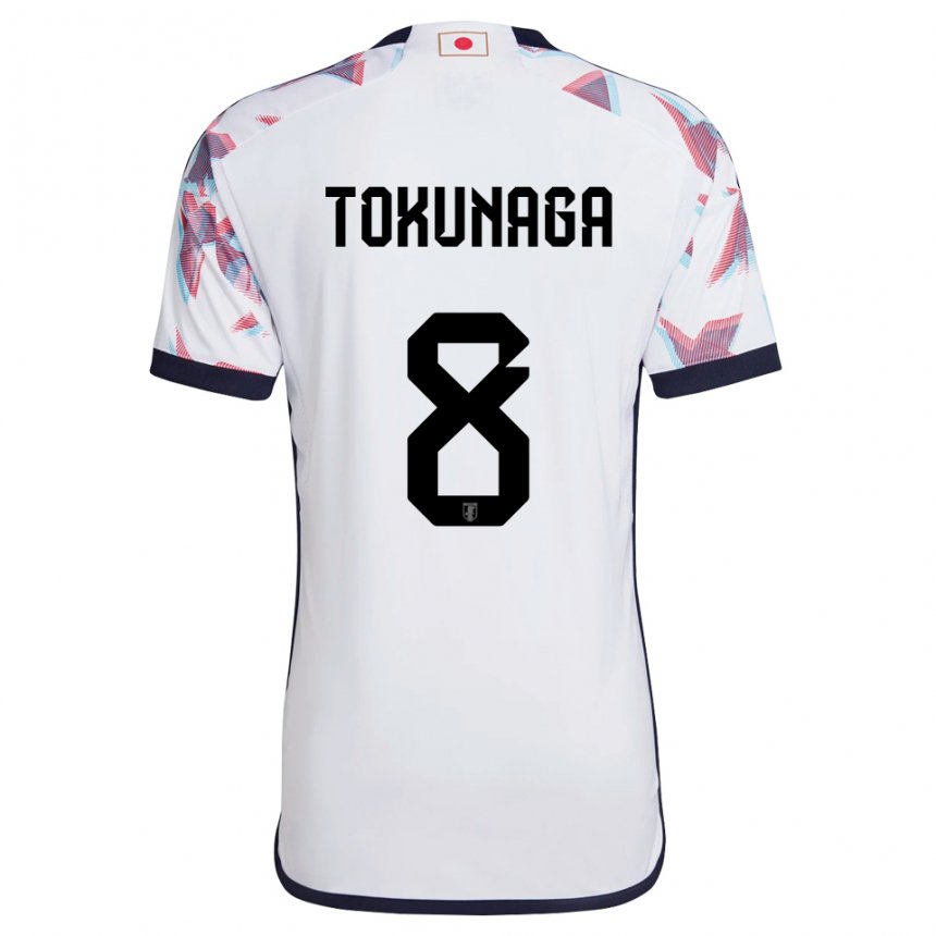 Børn Japans Ryo Tokunaga #8 Hvid Udebane Spillertrøjer 22-24 Trøje T-shirt