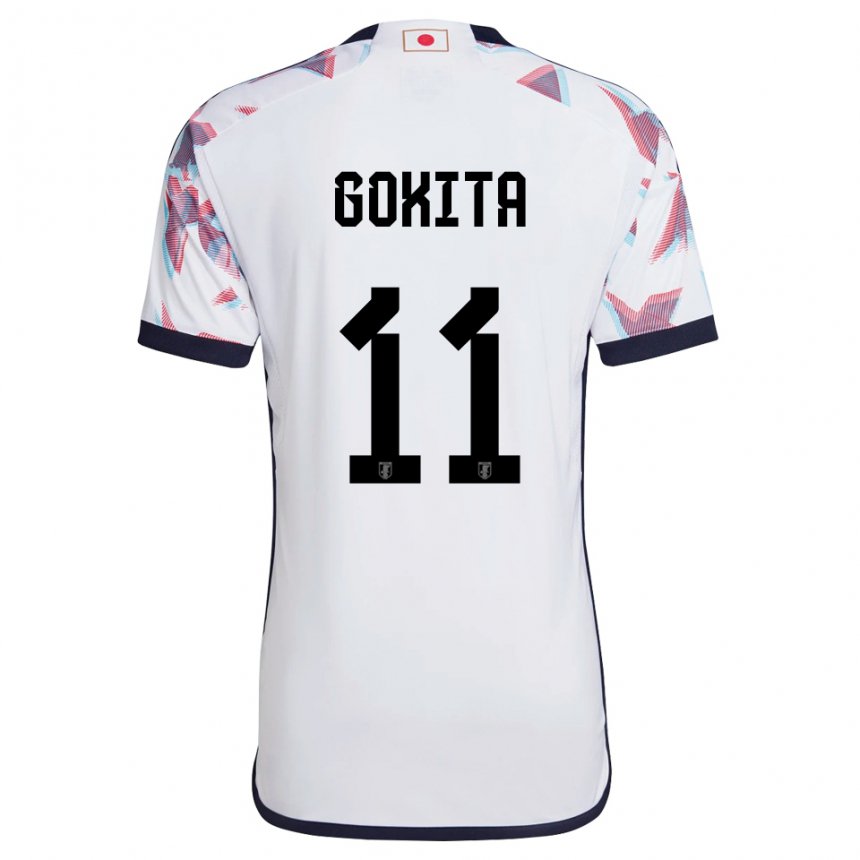 Børn Japans Kishin Gokita #11 Hvid Udebane Spillertrøjer 22-24 Trøje T-shirt