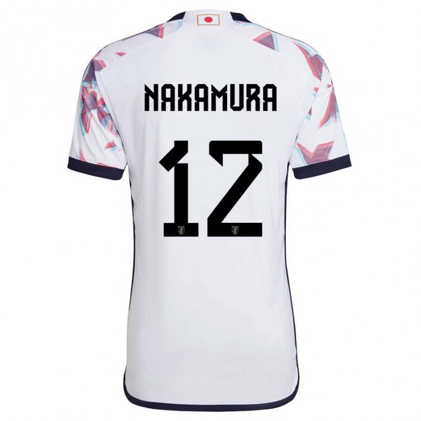 Børn Japans Keisuke Nakamura #12 Hvid Udebane Spillertrøjer 22-24 Trøje T-shirt