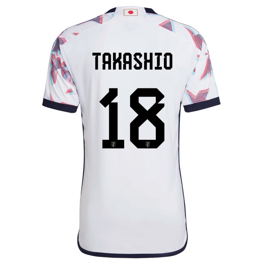 Børn Japans Hayase Takashio #18 Hvid Udebane Spillertrøjer 22-24 Trøje T-shirt