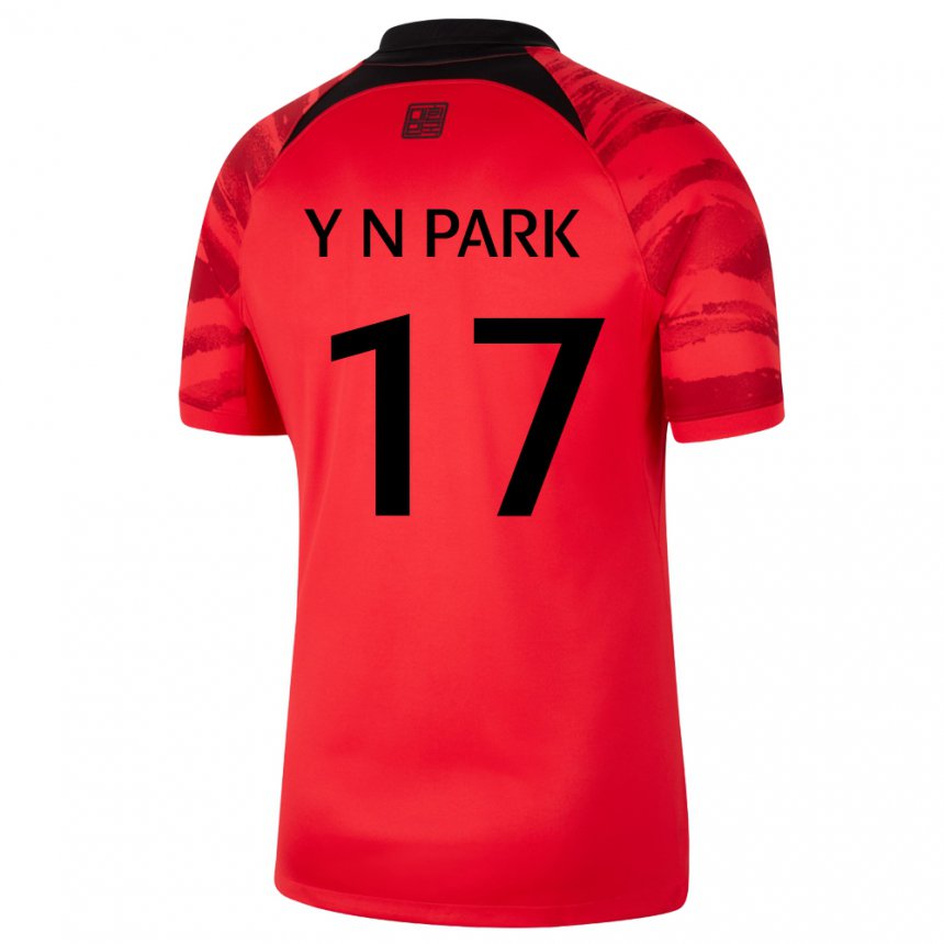 Mænd Sydkoreas Park Ye Na #17 Rød Sort Hjemmebane Spillertrøjer 22-24 Trøje T-shirt