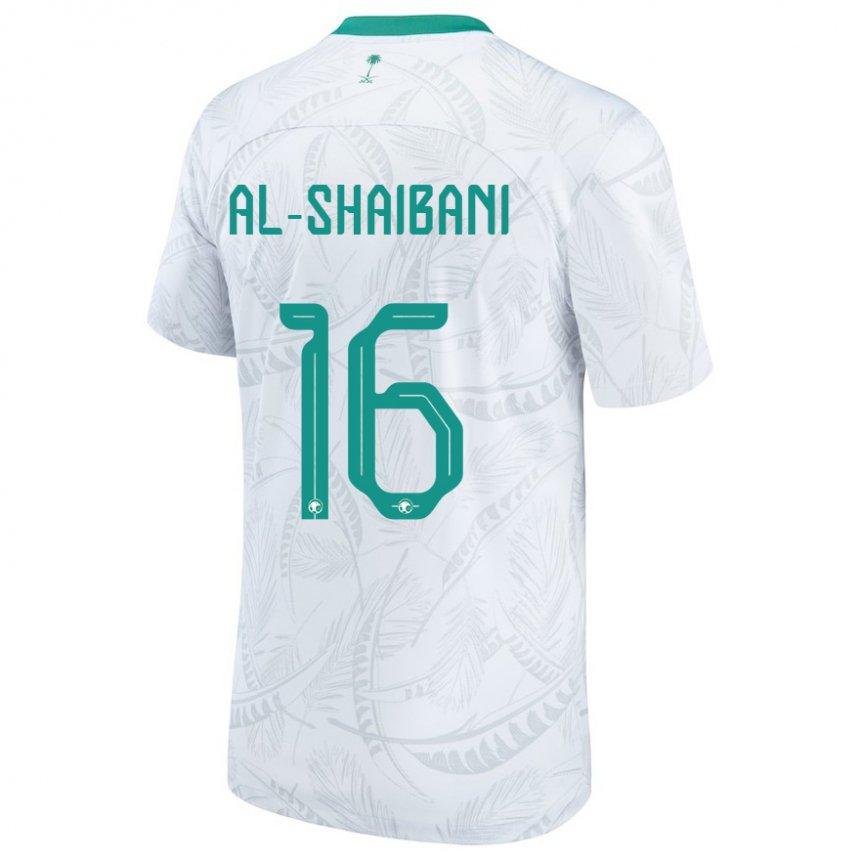 Mænd Saudi-arabiens Asrar Al Shaibani #16 Hvid Hjemmebane Spillertrøjer 22-24 Trøje T-shirt