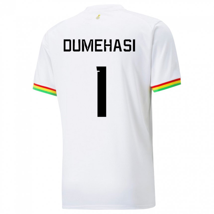 Mænd Ghanas Fafali Dumehasi #1 Hvid Hjemmebane Spillertrøjer 22-24 Trøje T-shirt