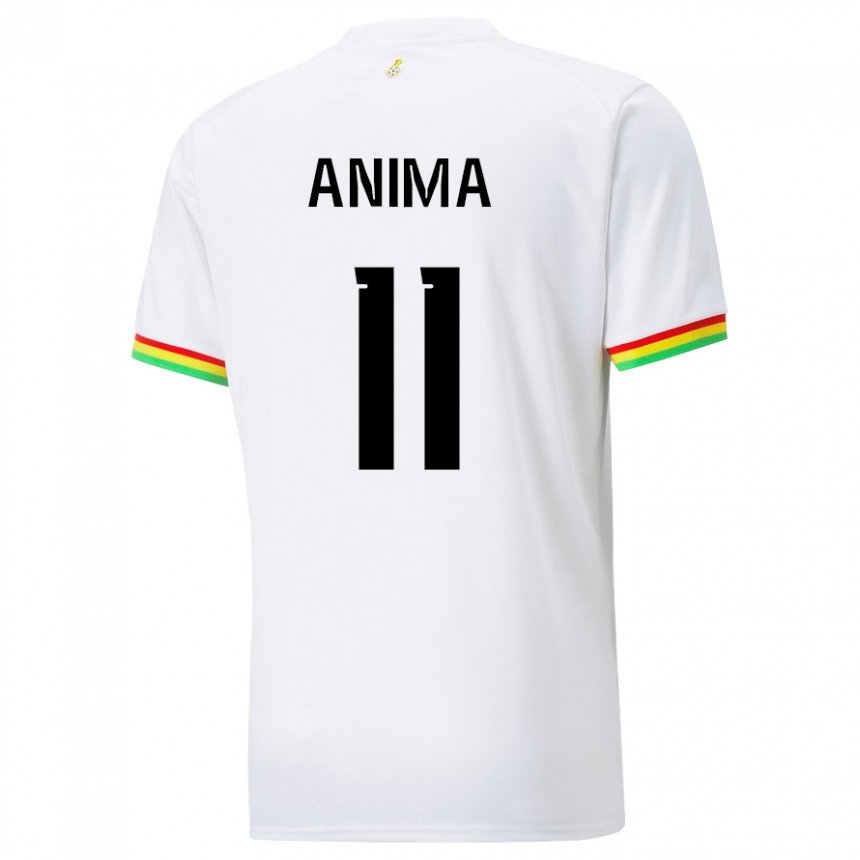 Mænd Ghanas Naomi Anima #11 Hvid Hjemmebane Spillertrøjer 22-24 Trøje T-shirt