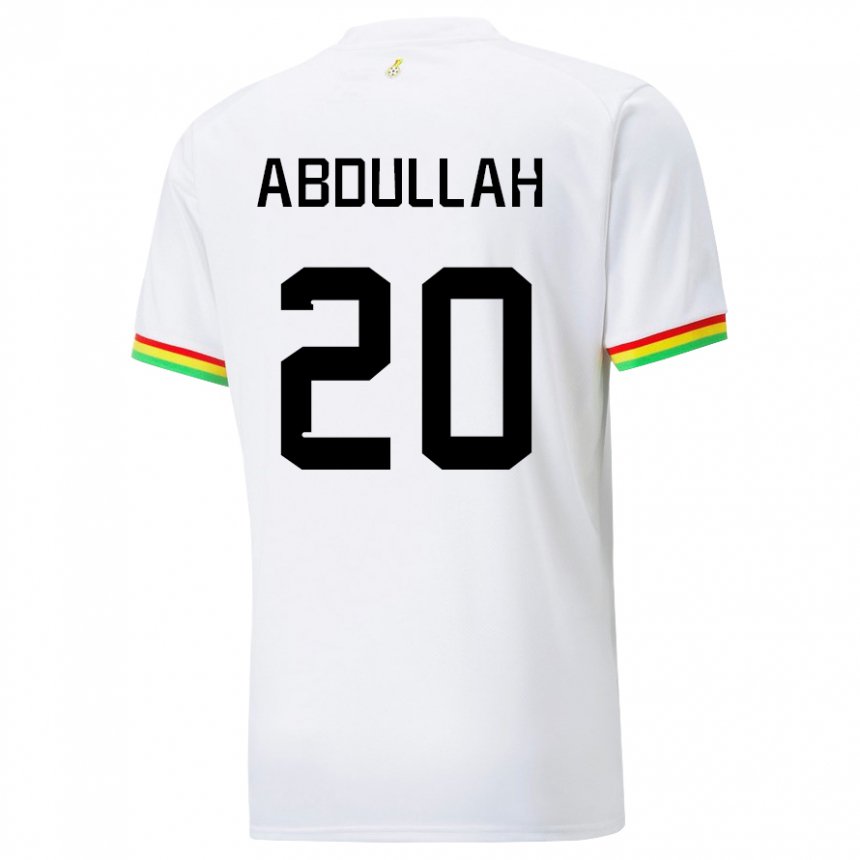 Mænd Ghanas Razak Abdullah #20 Hvid Hjemmebane Spillertrøjer 22-24 Trøje T-shirt