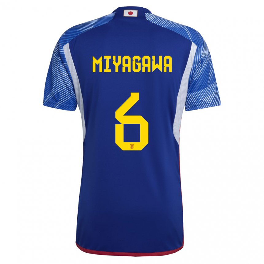 Mænd Japans Asato Miyagawa #6 Kongeblå Hjemmebane Spillertrøjer 22-24 Trøje T-shirt