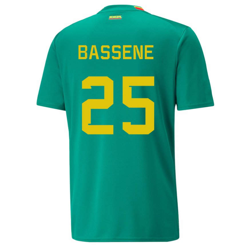 Mænd Senegals Pascaline Bassene #25 Grøn Udebane Spillertrøjer 22-24 Trøje T-shirt