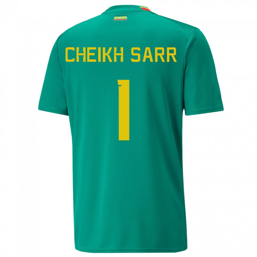 Mænd Senegals Cheikh Sarr #1 Grøn Udebane Spillertrøjer 22-24 Trøje T-shirt