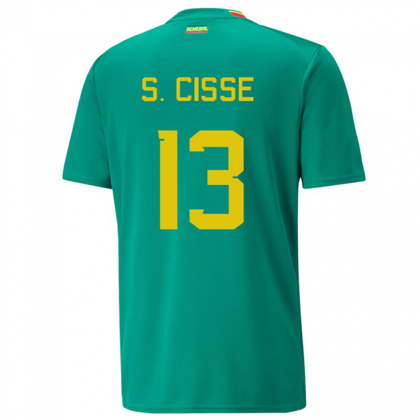 Mænd Senegals Souleymane Cisse #13 Grøn Udebane Spillertrøjer 22-24 Trøje T-shirt