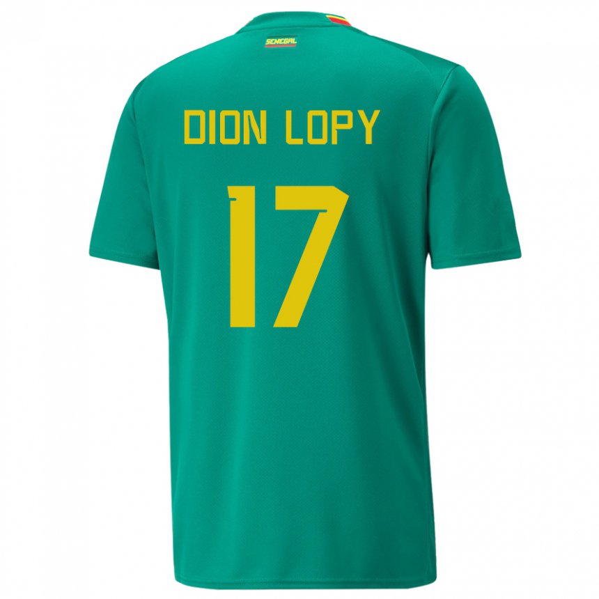 Mænd Senegals Dion Lopy #17 Grøn Udebane Spillertrøjer 22-24 Trøje T-shirt