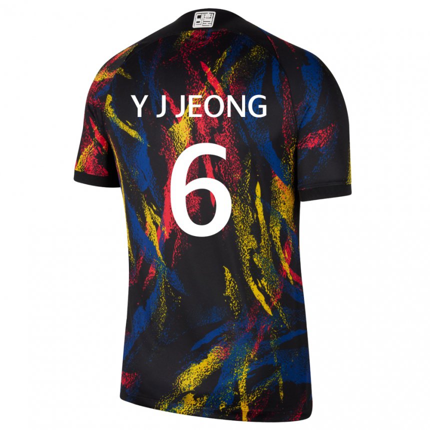 Mænd Sydkoreas Jeong Yu Jin #6 Flerfarvet Udebane Spillertrøjer 22-24 Trøje T-shirt