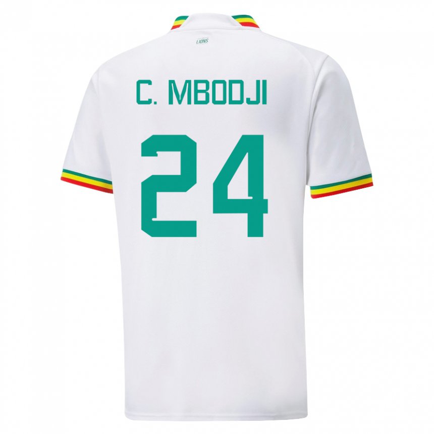 Kvinder Senegals Coumba Sylla Mbodji #24 Hvid Hjemmebane Spillertrøjer 22-24 Trøje T-shirt