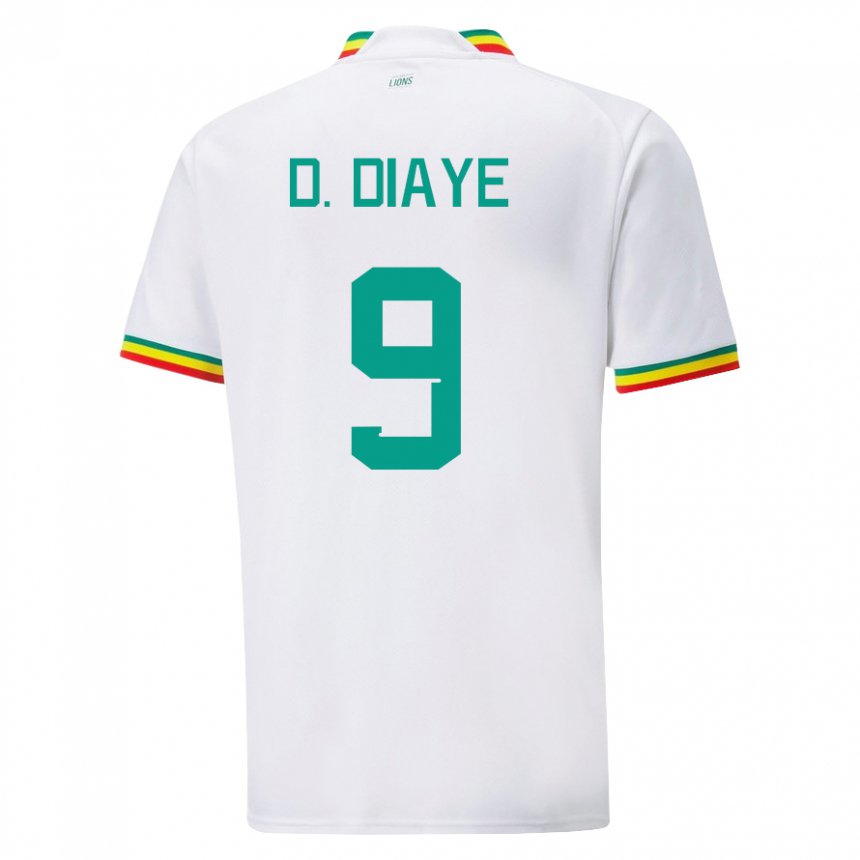 Kvinder Senegals Dialy N Diaye #9 Hvid Hjemmebane Spillertrøjer 22-24 Trøje T-shirt