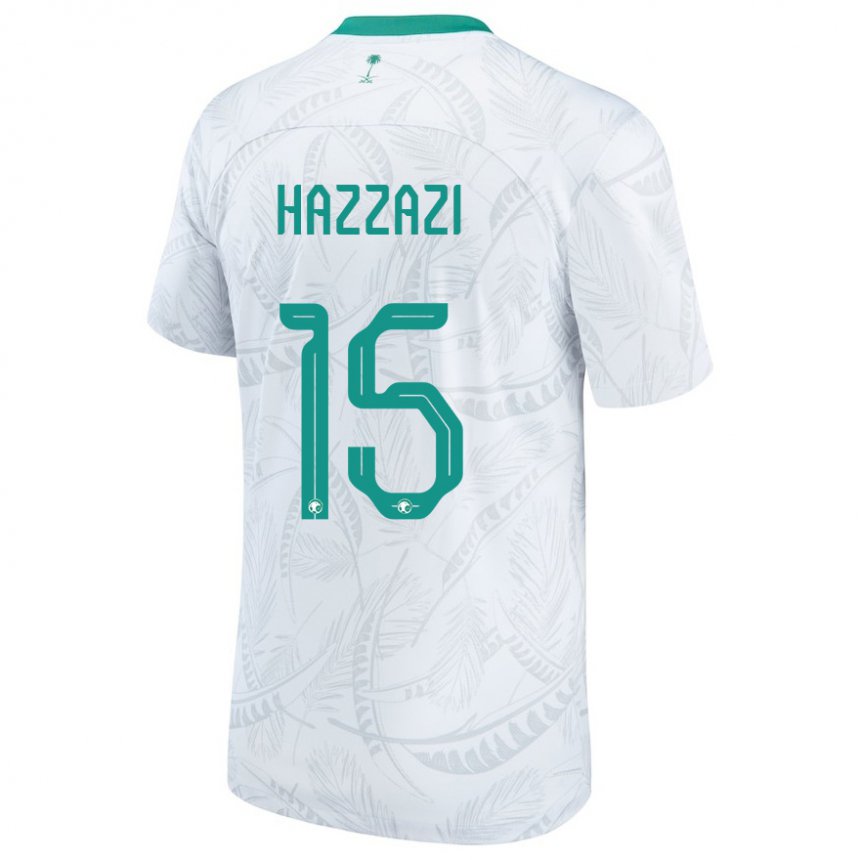 Kvinder Saudi-arabiens Mohammed Hazzazi #15 Hvid Hjemmebane Spillertrøjer 22-24 Trøje T-shirt