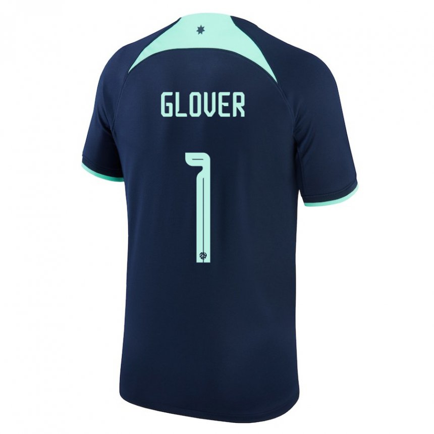 Kvinder Australiens Thomas Glover #1 Mørkeblå Udebane Spillertrøjer 22-24 Trøje T-shirt