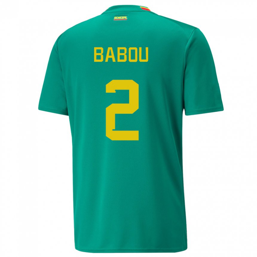 Kvinder Senegals Marieme Babou #2 Grøn Udebane Spillertrøjer 22-24 Trøje T-shirt