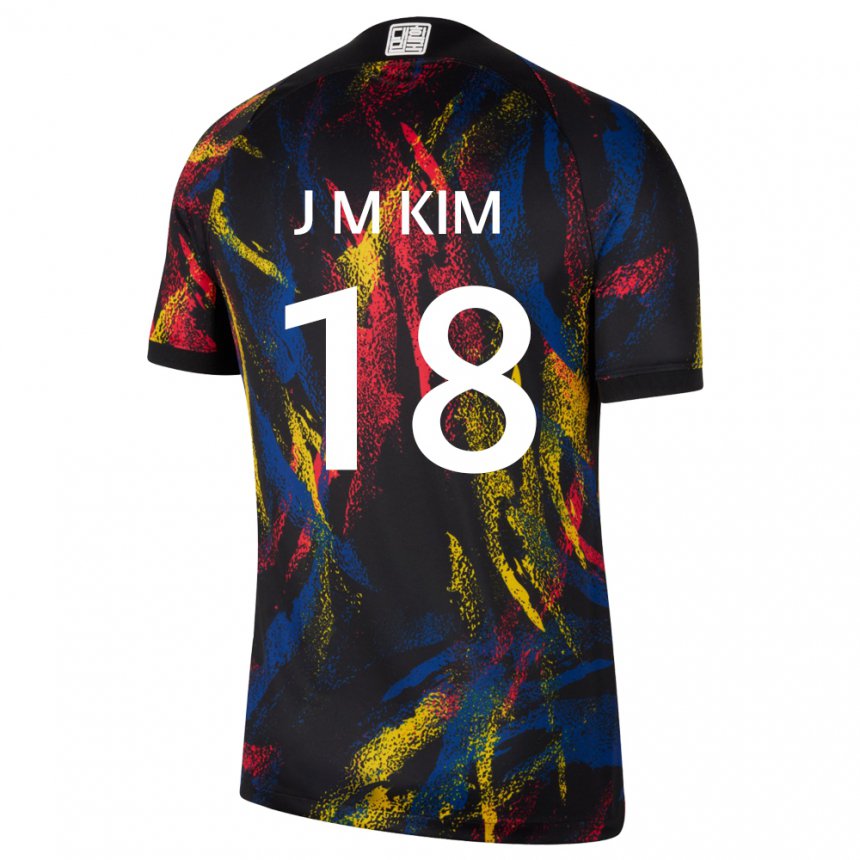 Kvinder Sydkoreas Kim Jung Mi #18 Flerfarvet Udebane Spillertrøjer 22-24 Trøje T-shirt