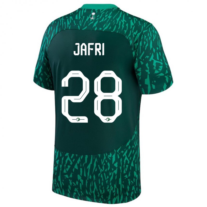 Kvinder Saudi-arabiens Farah Jafri #28 Dark Grøn Udebane Spillertrøjer 22-24 Trøje T-shirt