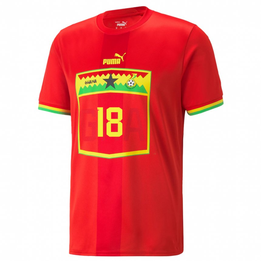 Kvinder Ghanas Philomena Abakah #18 Rød Udebane Spillertrøjer 22-24 Trøje T-shirt