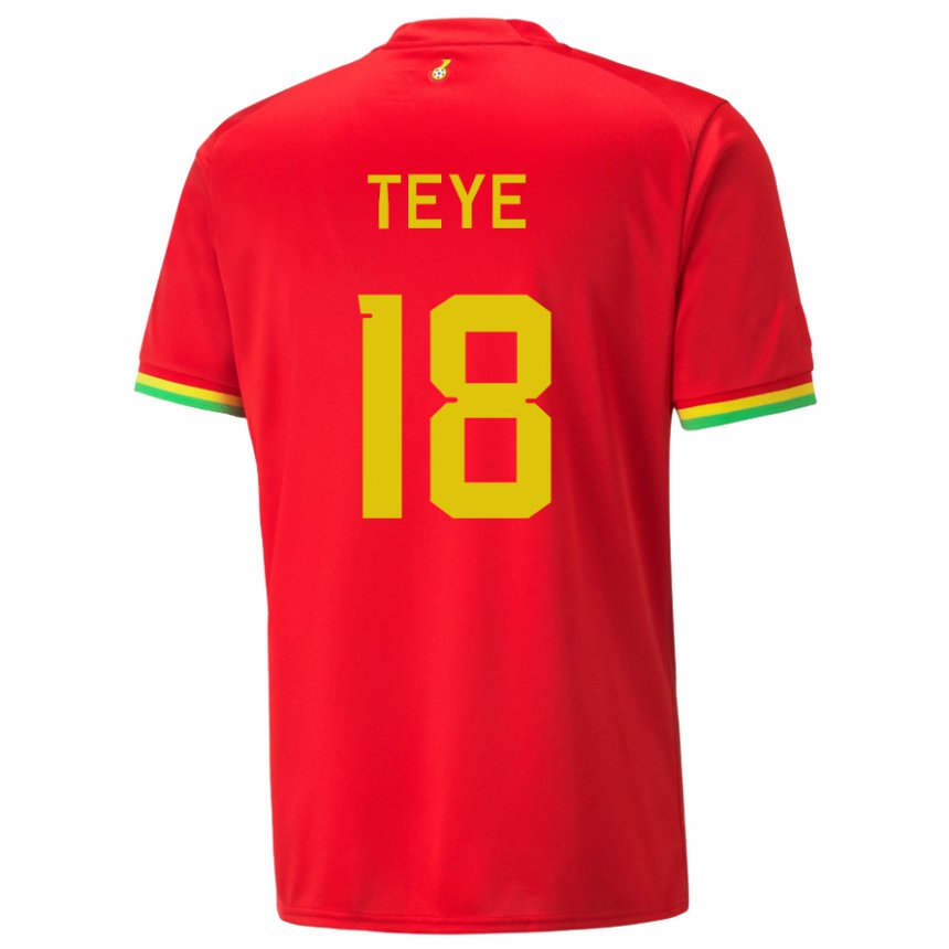 Kvinder Ghanas Suzzy Teye #18 Rød Udebane Spillertrøjer 22-24 Trøje T-shirt