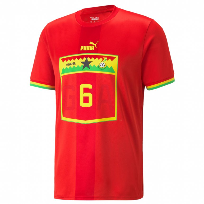 Kvinder Ghanas Mohaison Mahmoud #6 Rød Udebane Spillertrøjer 22-24 Trøje T-shirt