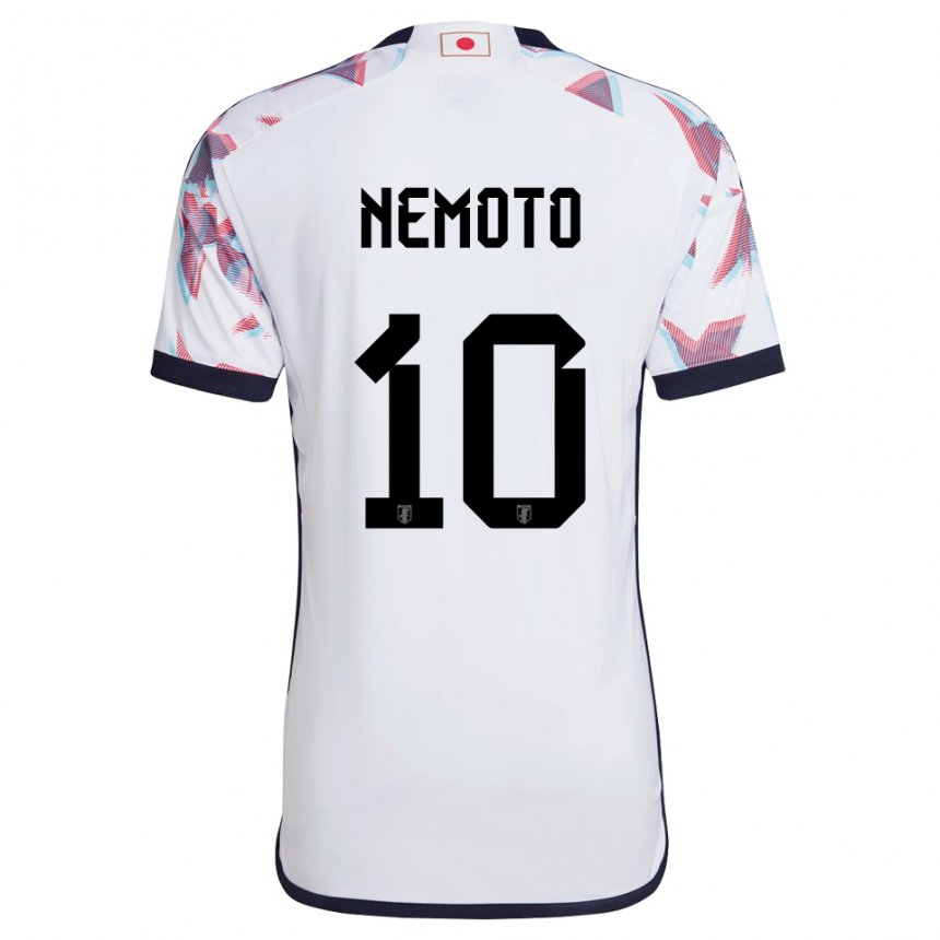 Kvinder Japans Kotaro Nemoto #10 Hvid Udebane Spillertrøjer 22-24 Trøje T-shirt