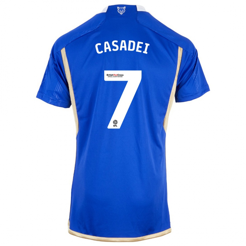 Børn Cesare Casadei #7 Blå Hjemmebane Spillertrøjer 2023/24 Trøje T-Shirt