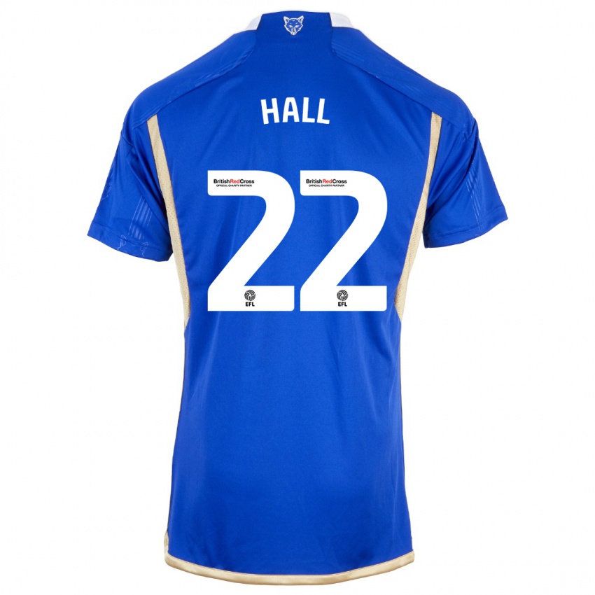 Børn Kiernan Dewsbury-Hall #22 Blå Hjemmebane Spillertrøjer 2023/24 Trøje T-Shirt