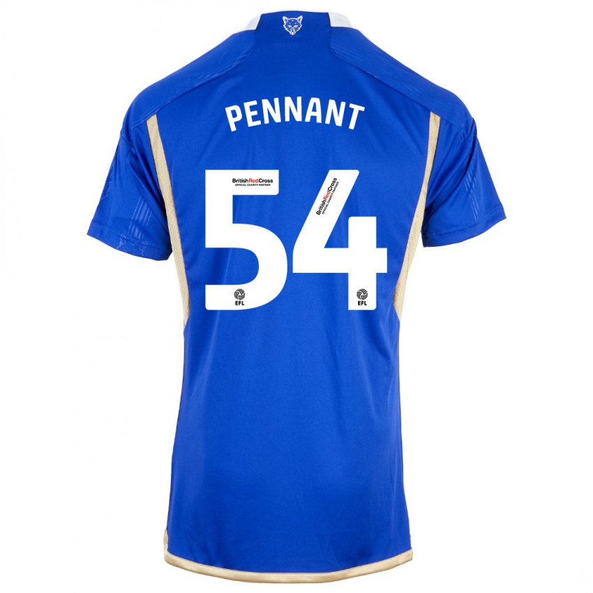 Børn Kian Pennant #54 Blå Hjemmebane Spillertrøjer 2023/24 Trøje T-Shirt